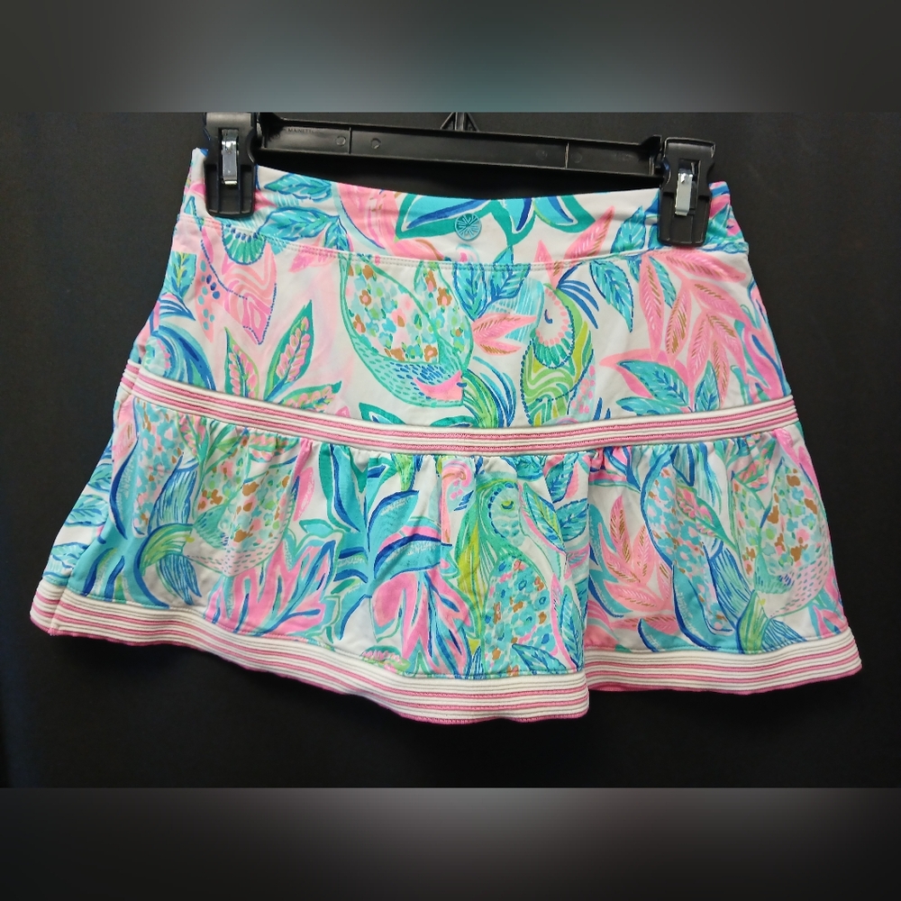 Lilly Pulitzer Pink and Blue Skater Skirt